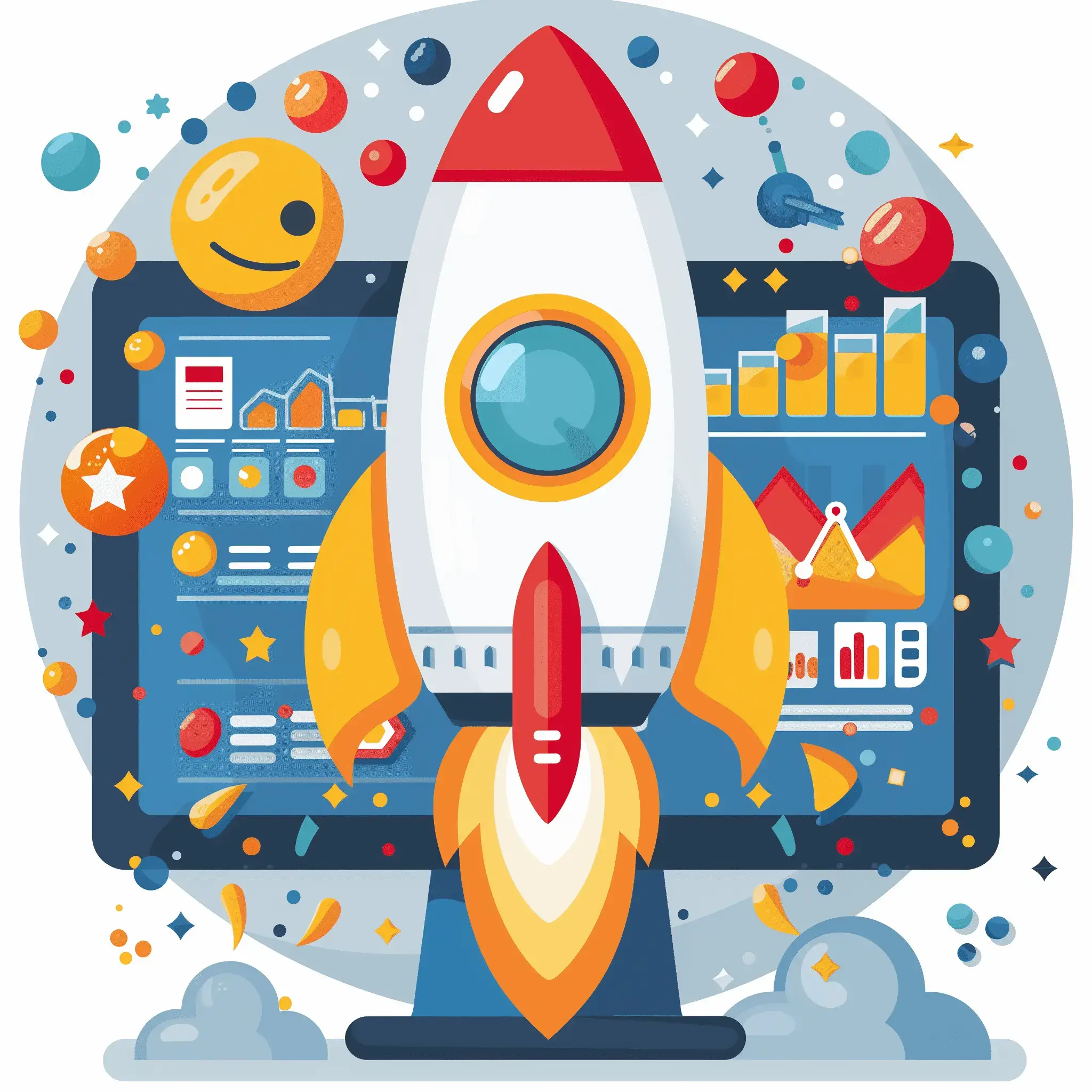 全球高速网站访问_illustration